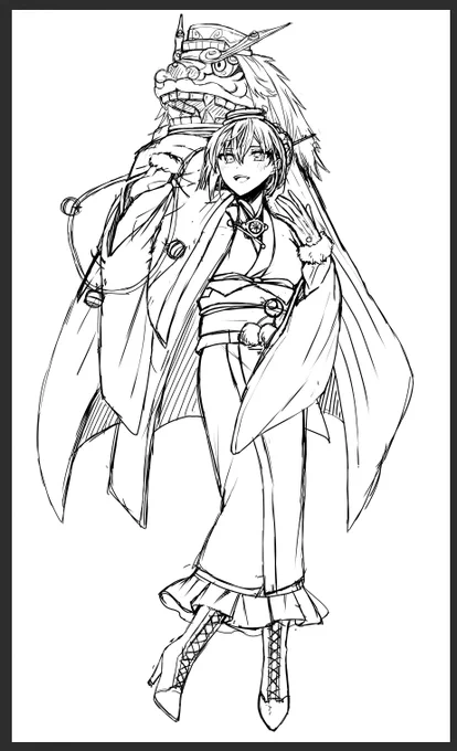 足も描いたらアクスタにできそうな感じになった しないけど 