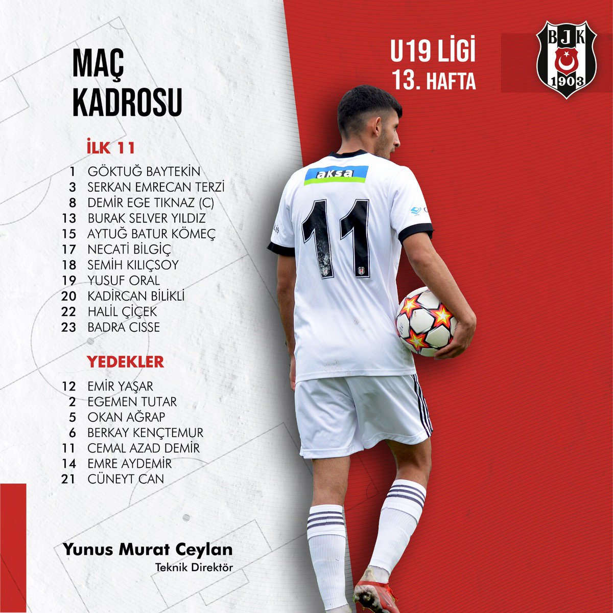 Beşiktaş JK on X: 📄 Gaziantep FK maçı ilk 11'imiz. 🦅 #BJKvGFK