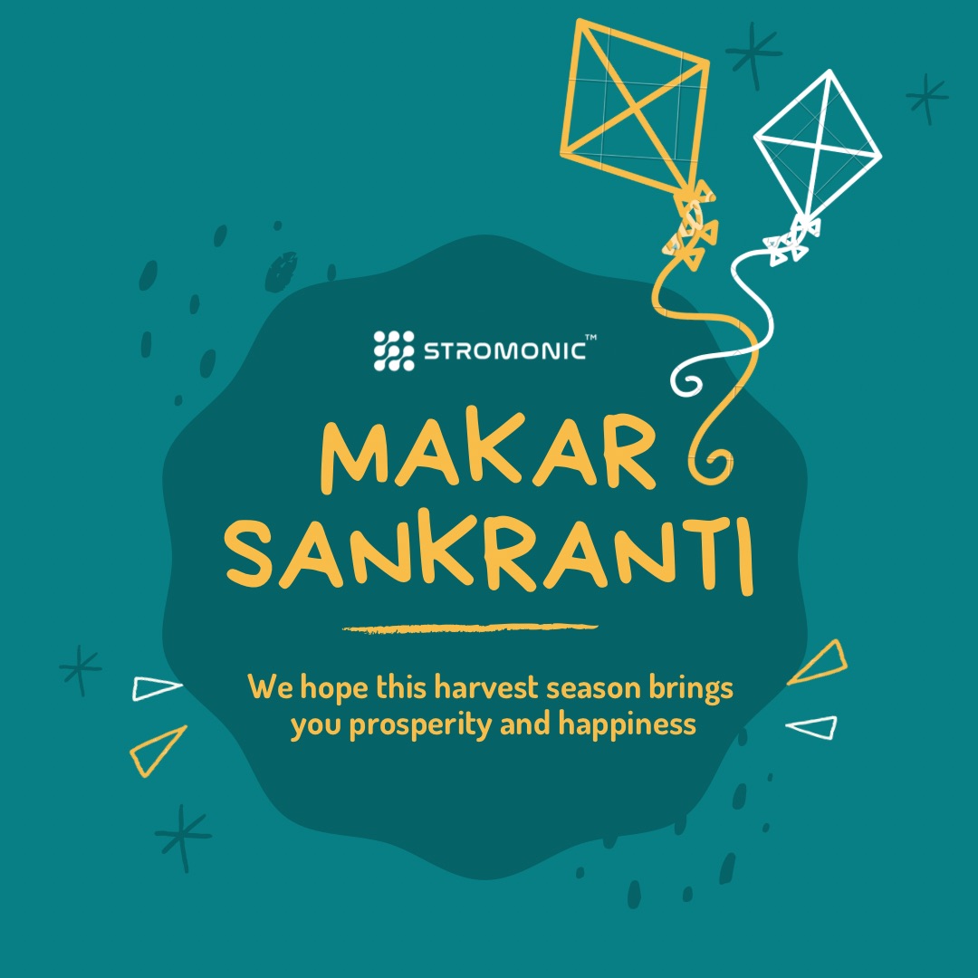 stromonic's tweet photo. We at #Stromonic Wishing You a Sweet and Happy #MakarSankranti 🪁 https://t.co/z9Lh7eArWZ