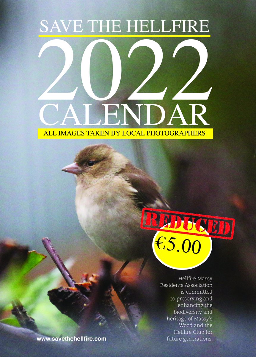 SavetheHellfire (@savethehellfire) on Twitter photo #PleaseRT Have you heard the news?
Our nature filled 2022 Calendar is now only โฌ5.00!
Available at: The Country Store & Cafe <a href="/Timbertrove/">Timbertrove</a>
<a href="/GET_FRESH_Food/">GETFRESHrathfarnham</a> Ballyroan
Grange Store, Taylorsgrange
<a href="/rathfarnhambook/">Rathfarnham Bookshop</a> at <a href="/Rathfarnham_SC/">RathfarnhamSC</a>
<a href="/thehazelhouseie/">The Hazel House</a>
#supportlocal #FridayMotivation #PleaseRT Have you heard the news?
Our nature filled 2022 Calendar is now only โฌ5.00!
Available at: The Country Store & Cafe <a href="/Timbertrove/">Timbertrove</a>
<a href="/GET_FRESH_Food/">GETFRESHrathfarnham</a> Ballyroan
Grange Store, Taylorsgrange
<a href="/rathfarnhambook/">Rathfarnham Bookshop</a> at <a href="/Rathfarnham_SC/">RathfarnhamSC</a>
<a href="/thehazelhouseie/">The Hazel House</a>
#supportlocal #FridayMotivation