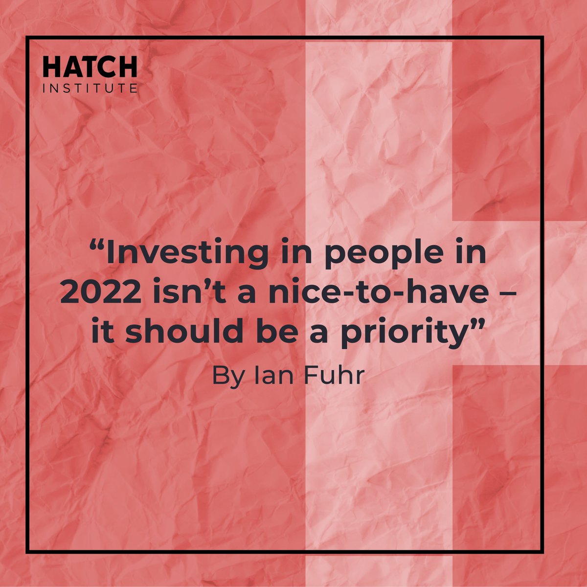 HatchInstitute_'s tweet photo. Ian Fuhr believes that in business people shouldn’t be viewed as cost burdens but rather as assets. 

Read his insights on why he believes investing in people should be your  top priority in 2022: https://t.co/IZpMSCnikW 

#CityPress #WorkplaceCulture #HatchInstitute https://t.co/1H8juZPiuF