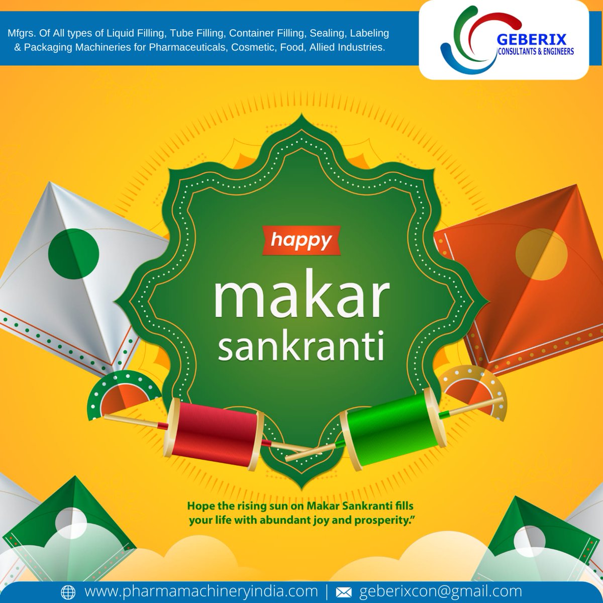 Happy makar Sankranti to all
Wishing you and your family lots of happiness and sweet wishes
#geberix #makarsankranti #happiness #sweetwishes