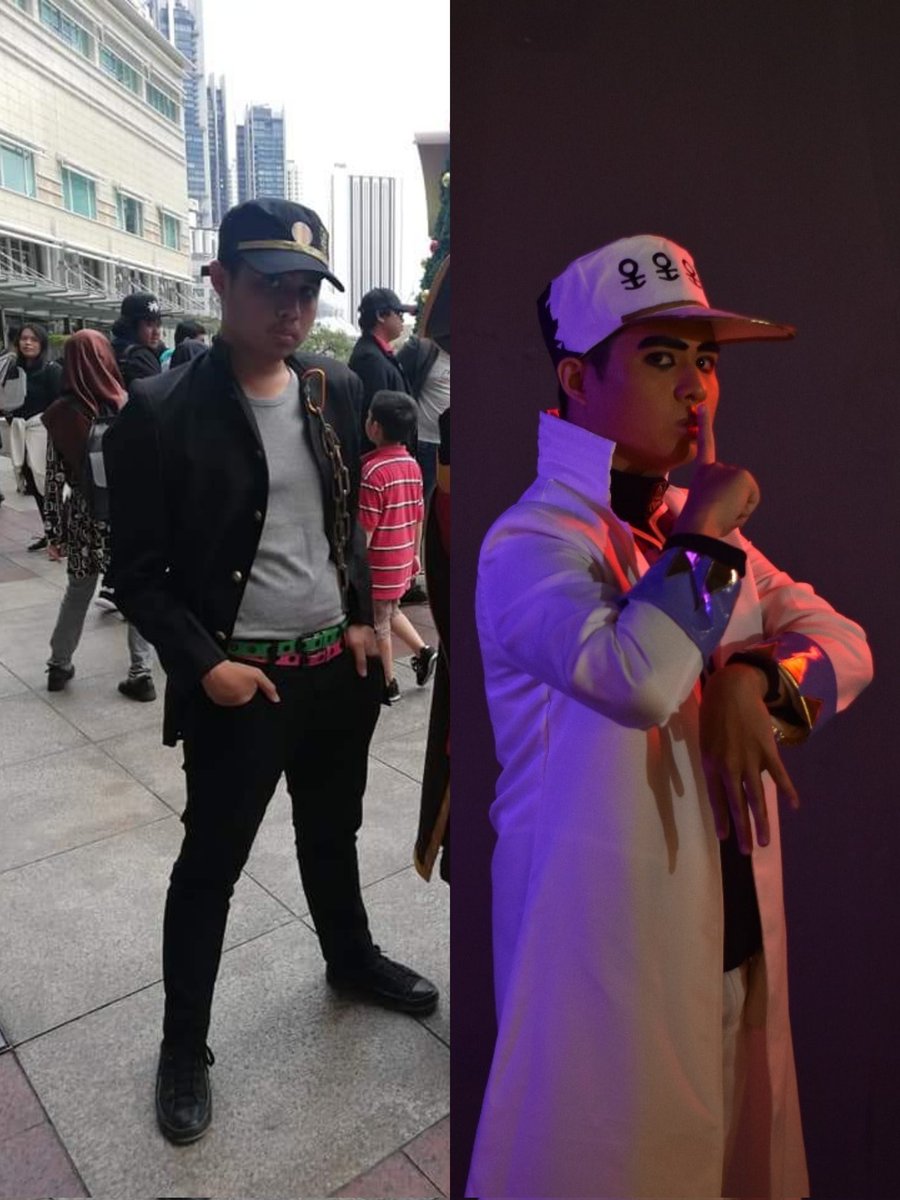 nafiszszs's tweet photo. 1st time ever debuting my #JotaroKujoCosplay (#StardustCrusaders) during #ComicFiesta2018
vs
now doing next version of him (#DiamondIsUnbreakable) during #NijigenExpo2022
#JotaroKujo #JJBA #JoJo #JJBACosplay #JoJosBizarreAdventure #JoJosBizarreAdventureCosplay https://t.co/Iojq6mouiA
