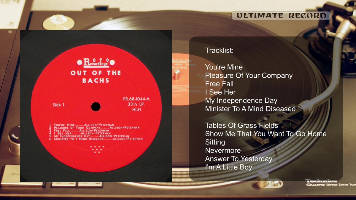 ultimate_record's tweet photo. #114 2022.01.14
The Bachs
1968 U.S.A.
Out Of The Bachs
You're Mine
Free Fall
#BlackAllison #JohnPeterman #MikeDeHaven #BenHarrison #JohnBabicz #Illinois #Chicago #TheBox #ボックス https://t.co/V99HS5w6Yc