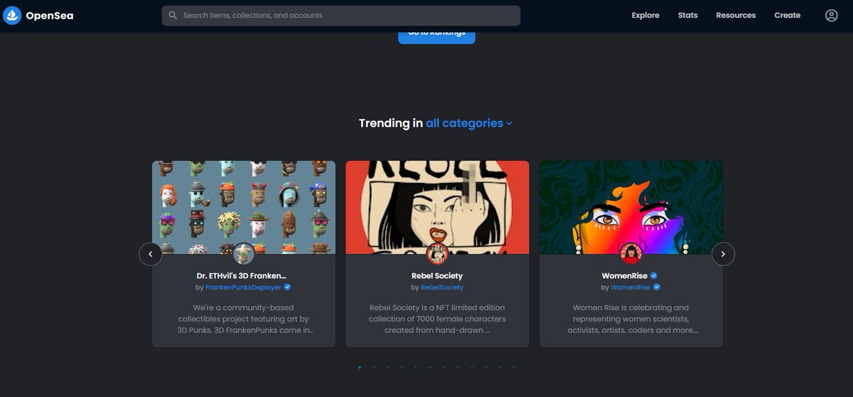 Rebel Society (@rebelsocietybtc) on Twitter photo We've shared this journey with <a href="/WomenriseNFT/">Women Rise</a> and we now share the home page of OpenSea too! ♥
What a proud moment to have women projects at the center of attention.🚀
#WomenSupportingWomen #WomenledNFTs #NFTCommunity #RebelSociety #WomenRise We've shared this journey with <a href="/WomenriseNFT/">Women Rise</a> and we now share the home page of OpenSea too! ♥
What a proud moment to have women projects at the center of attention.🚀
#WomenSupportingWomen #WomenledNFTs #NFTCommunity #RebelSociety #WomenRise