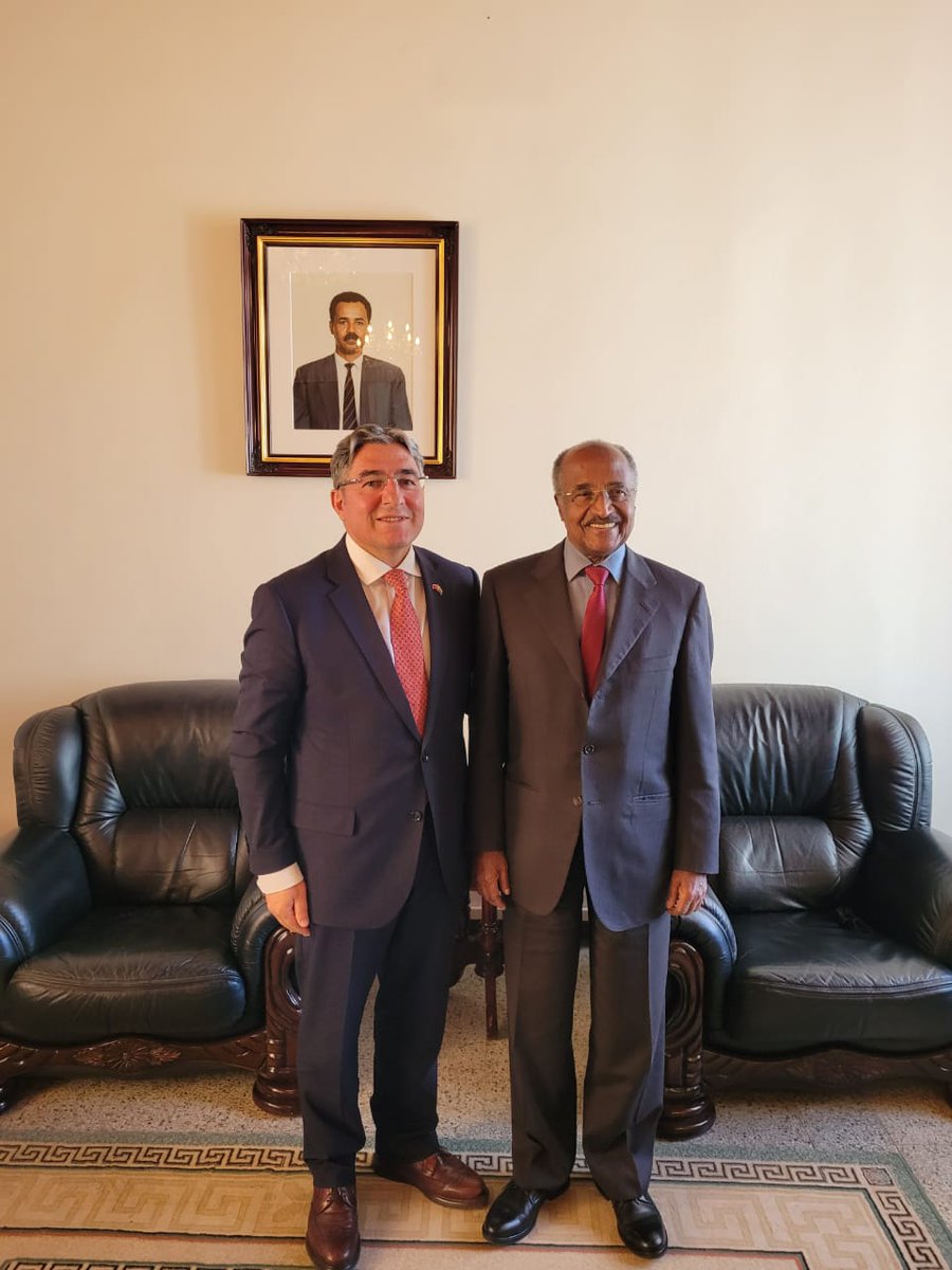 Today, I visited H.E. Osman Saleh, Minister of Foreign Affairs of the State of Eritrea. Discussed the areas of cooperation between two friendly countries.