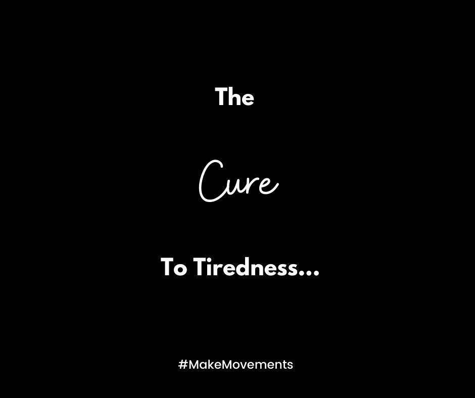 MakeMovements_'s tweet photo. The cure to tiredness … exercise! Increasing blood flow, oxygen and those endorphins all combine in lifting energy levels and mood.
#makemovements #exercise #energylevels #positivementalhealth https://t.co/bPLRErc8GQ