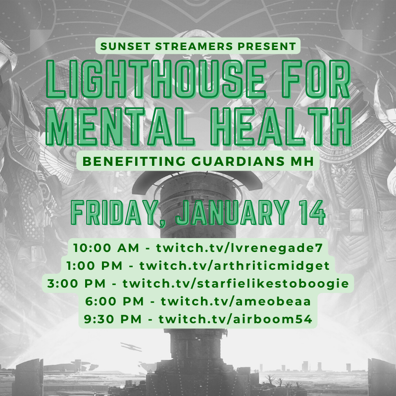 StormRushGaming's tweet photo. Day 1 of #LighthouseforMentalHealth starts in 30minutes. Come join our fabulous team of #SunsetStreamers as we help raise funds all weekend long for @GuardiansMH.
Joining day 1 includes our Forecasters @ameobeaaa and @CP_AIRBOOM_54.
⛈️⛈️⛈️⛈️
#charitystreams https://t.co/AXtQEIJwUL