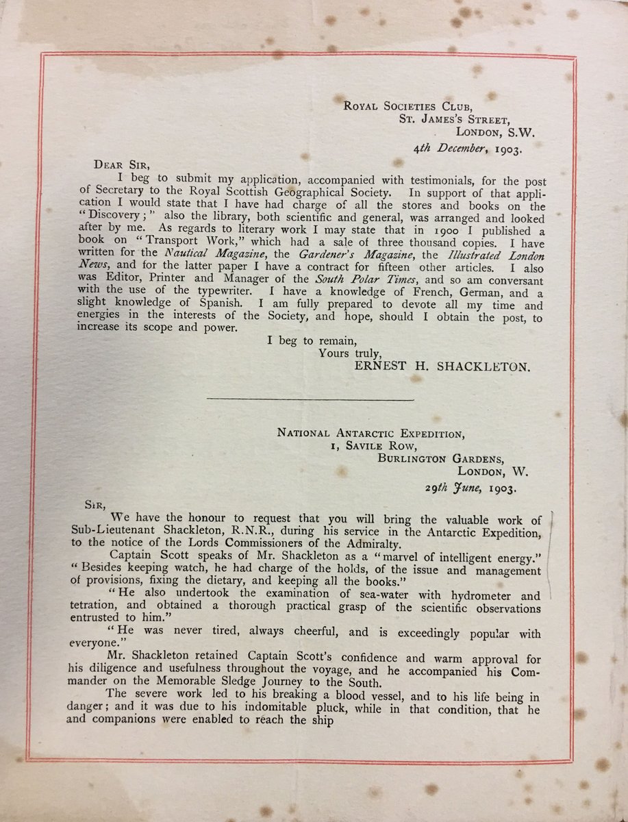 We named our teaching space the Shackleton Lounge after explorer Ernest Shackleton. <a href="/RoyalScotGeoSoc/">RSGS</a> just released his CV. "A marvel of intelligent energy" with "indomitable pluck" says a testimonial.

Reminds us of the intrepid changemakers we meet at UCD Innovation Academy.