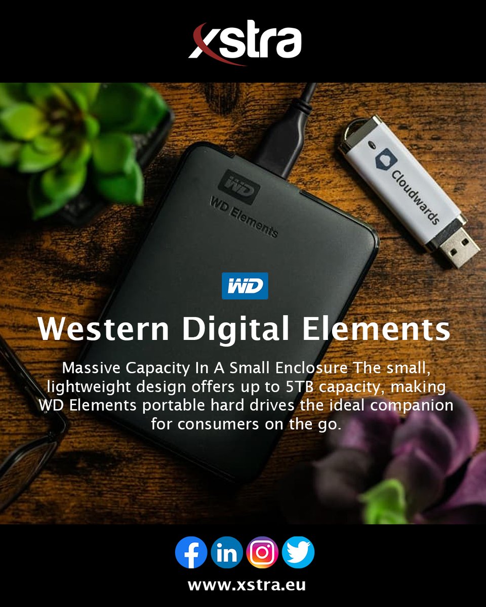 xdistributionn's tweet photo. Western Digital Elements (5TB)

WD Quality Inside And Out We know your data is important to you. So we build the drive inside to our demanding requirements for durability, shock tolerance, and long-term reliability.

Buy: https://t.co/6NNpAbsm9I https://t.co/mJw4KXhf1y