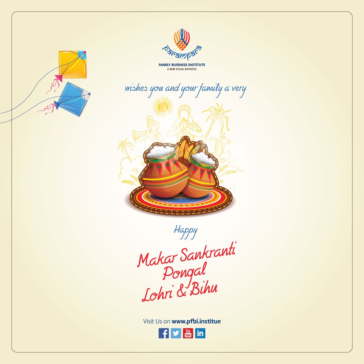 PFBIInstitute's tweet photo. May the enlightening gleam of harvest season reinvigorate your business with the goodness of knowledge and togetherness to enhance its sustainability.
#PFBI_Mantras #MakarSankranti #Pongal #PFBI #MSMEs #FamilyBusiness #Entrepreneurship https://t.co/DaMsbVFKVZ