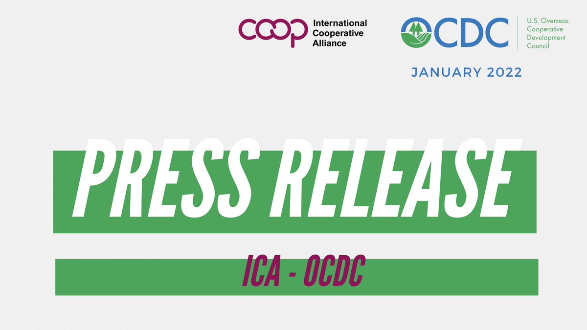 📢 PRESS RELEASE - New mapping project

To demonstrate the impact of Cooperative Development Organizations in building an inclusive &amp; sustainable economy, we are joining forces with the <a href="/usocdc/">OCDC</a> to create an online global data platform.

📰 bit.ly/3I5IXpC 

#coops4dev🌍