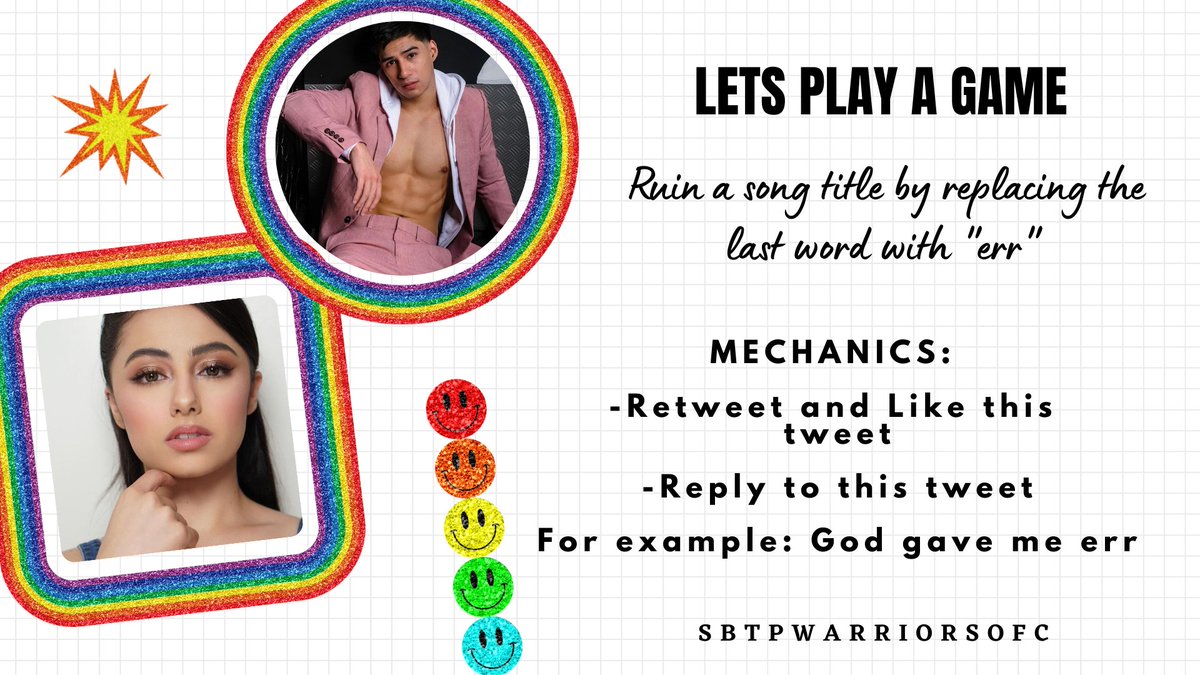 sbtpwarriorsofc's tweet photo. Another tag booster, please engage! 

Ruin a song title by replacing the last word with err 

Reply as many songs as you can 

SHAIBIE ON BAHAYNIKUMU https://t.co/oQ7Be3Huya