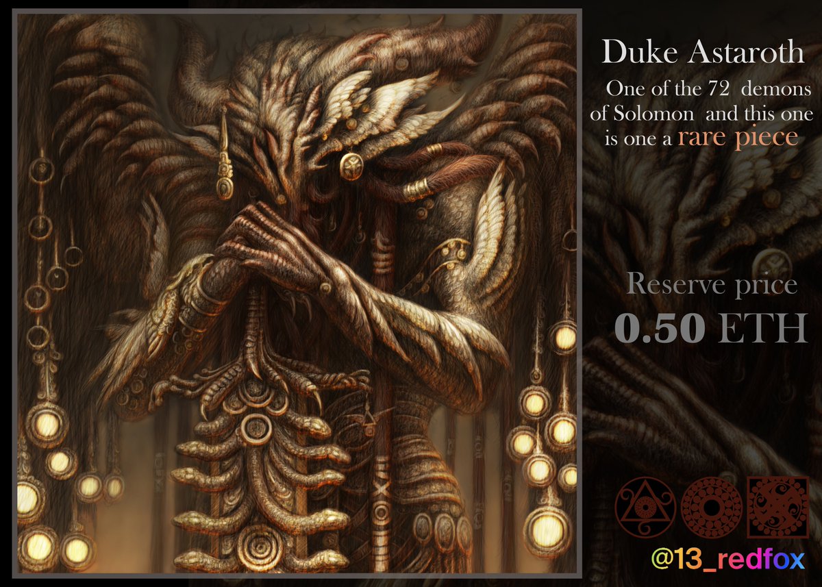 13_redfox's tweet photo. Inspired by Duke Astaroth, this piece is a collection that connects foundation and opensea. The work is in the rare rank with 10 out of 75. #NFTCommunity #nftcollector  seemore:https://t.co/wDk9wlkv6g https://t.co/n8PQim5yCW