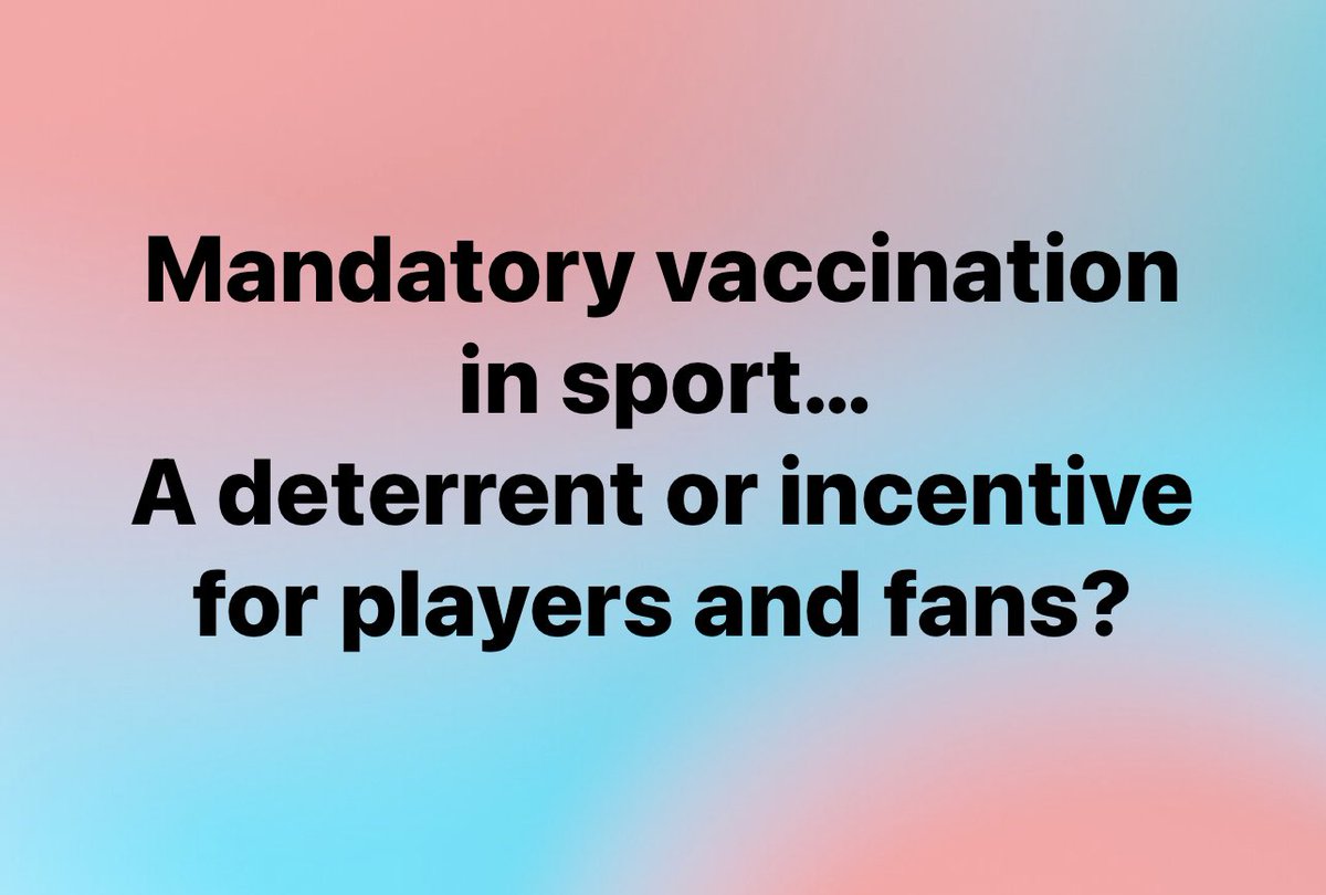 dsonline_1's tweet photo. Your thoughts? #sport #vaccination #mandatoryvaccinations https://t.co/UrfBrf6DR2