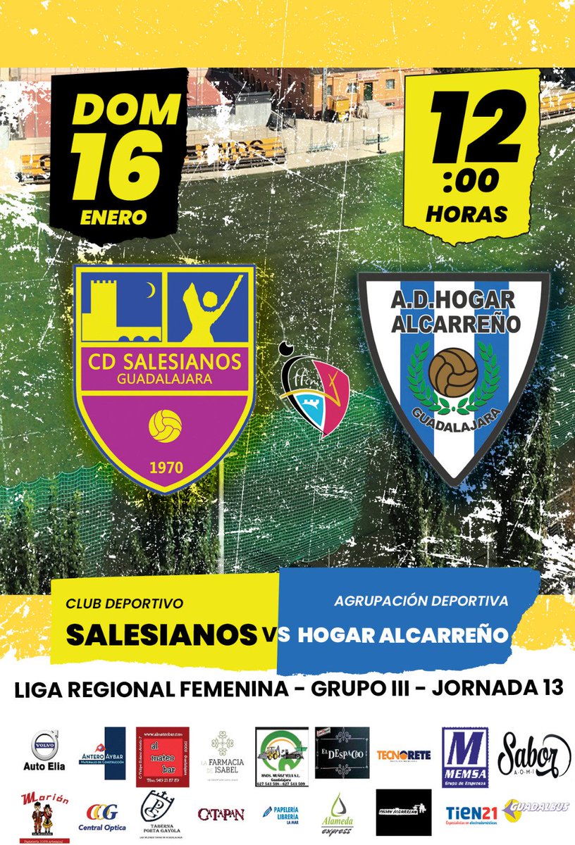 Partidos fin de semana en Salesianos ☺️👇 #SomosAmarillos #AupaSales