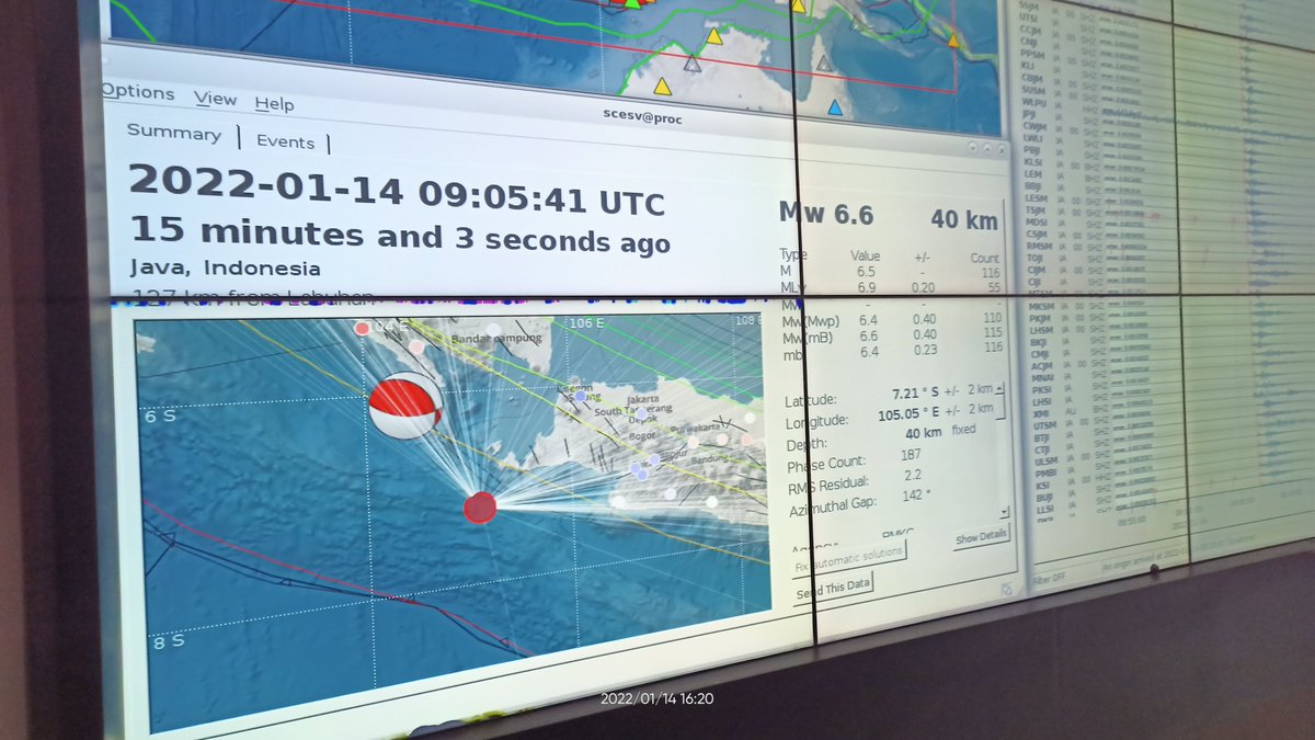 daryono_eq_talk's tweet photo. Update: Mag. 6,6 kedalaman 40 km,mekanisme sumber sesar naik (thrusting) berasosiasi dgn sumber gempa megathrust selat sunda. https://t.co/c54cBp56GI