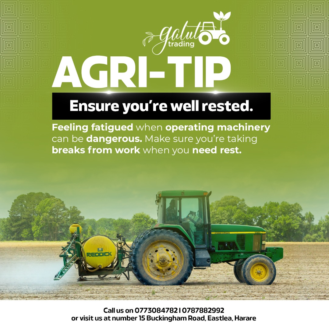Being well rested is important to minimise injuries and work efficiently. 

Visit us or call us on 0773 084782 / 078 782 2992 to order your agricultural equipment and implements