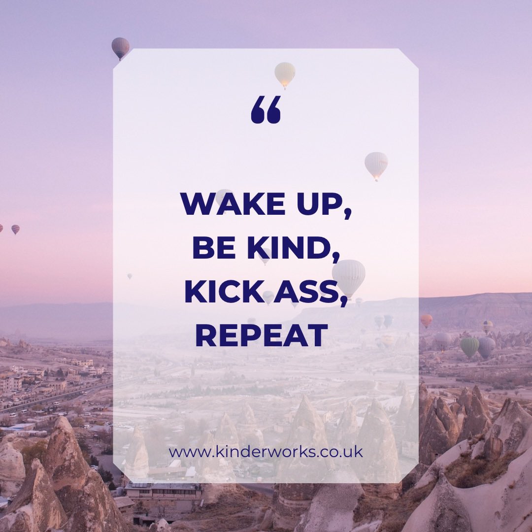 💜 Friday mantra right here! 💜 And every day to be honest! Look after each other and celebrate your small wins, progress adds up! 💪🏼

#happyfriday #wakeup #kickass #bekind #mantra #progress #culture #employeeengagement #mindset #kindness #work #kinderworks #corporatekindness
