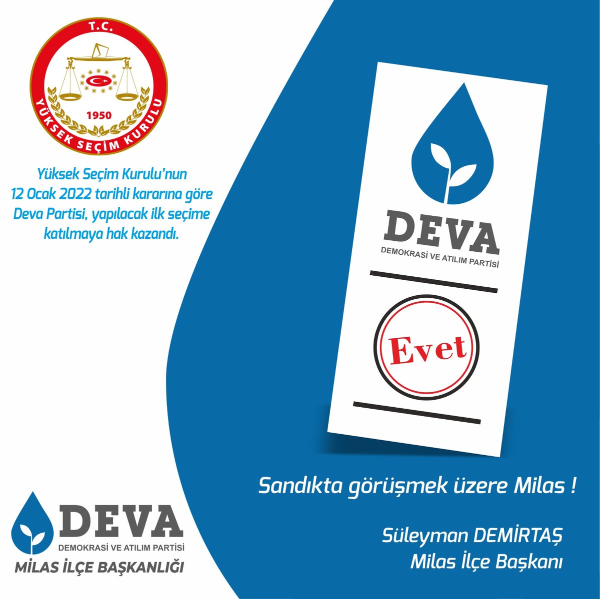 deva_milas's tweet photo. #Devapartisi #alibabacan #Sadullahergin #Milasdevakadın #milasgencdeva #süleymandemirtaş https://t.co/siqtU0nFeZ