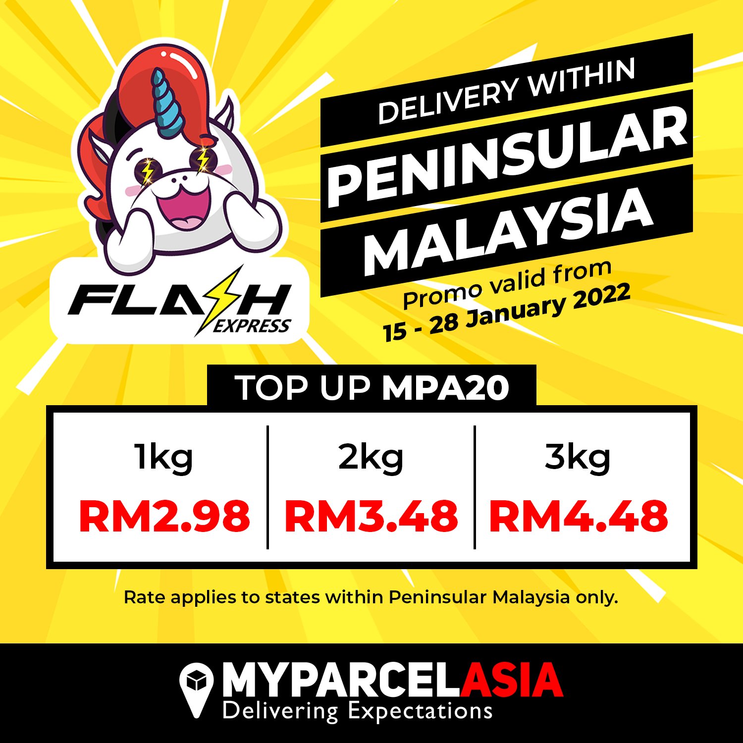 myparcelasia.com  hantar parcel dari RM5 (5kg) 🚚 on X: 𝗖𝗛𝗘𝗔𝗣𝗘𝗦𝗧  𝗣𝗥𝗜𝗖𝗘…𝗘𝗩𝗘𝗥! 𝗙𝗹𝗮𝘀𝗵 𝗘𝘅𝗽𝗿𝗲𝘀𝘀 𝗠𝗮𝗹𝗮𝘆𝘀𝗶𝗮 is now  available for you on MyParcel Asia. Enjoy the best price from 𝗮𝘀 𝗹𝗼𝘄  𝗮𝘀 𝗥𝗠𝟮.𝟰𝟴