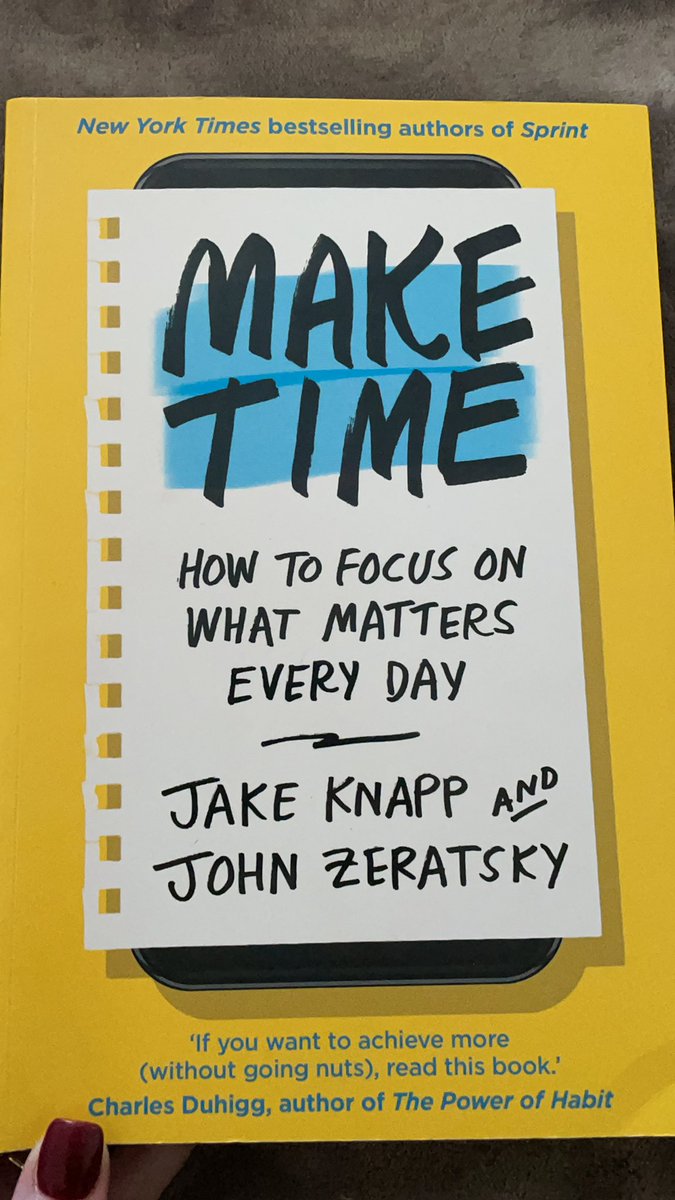 This book is really good. Full of useful tips. Love the illustrations and how they’ve constructed the tips. ‘Sprint’ is next on my reading list 📖 <a href="/jakek/">Jake Knapp</a> <a href="/jazer/">John Zeratsky</a>