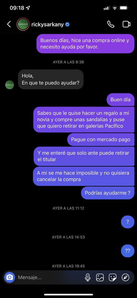 Chinoasla's tweet photo. @RickySarkany un desastre la atención al cliente. Estoy tratando de que me respondan por ig para ir a retirar una compra y me dejaron de contestar. Indignado, adjunto foto de cómo me pintaron la cara https://t.co/8795uiUJON