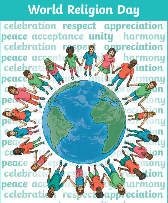StOswaldsRCgos's tweet photo. In our Celebration assembly this morning we looked at World Religion Day that is celebrated this year on Sunday 16th January. It is a time to celebrate the culture and diversity of all world religions. #worldreligionday https://t.co/Vs252qyveN