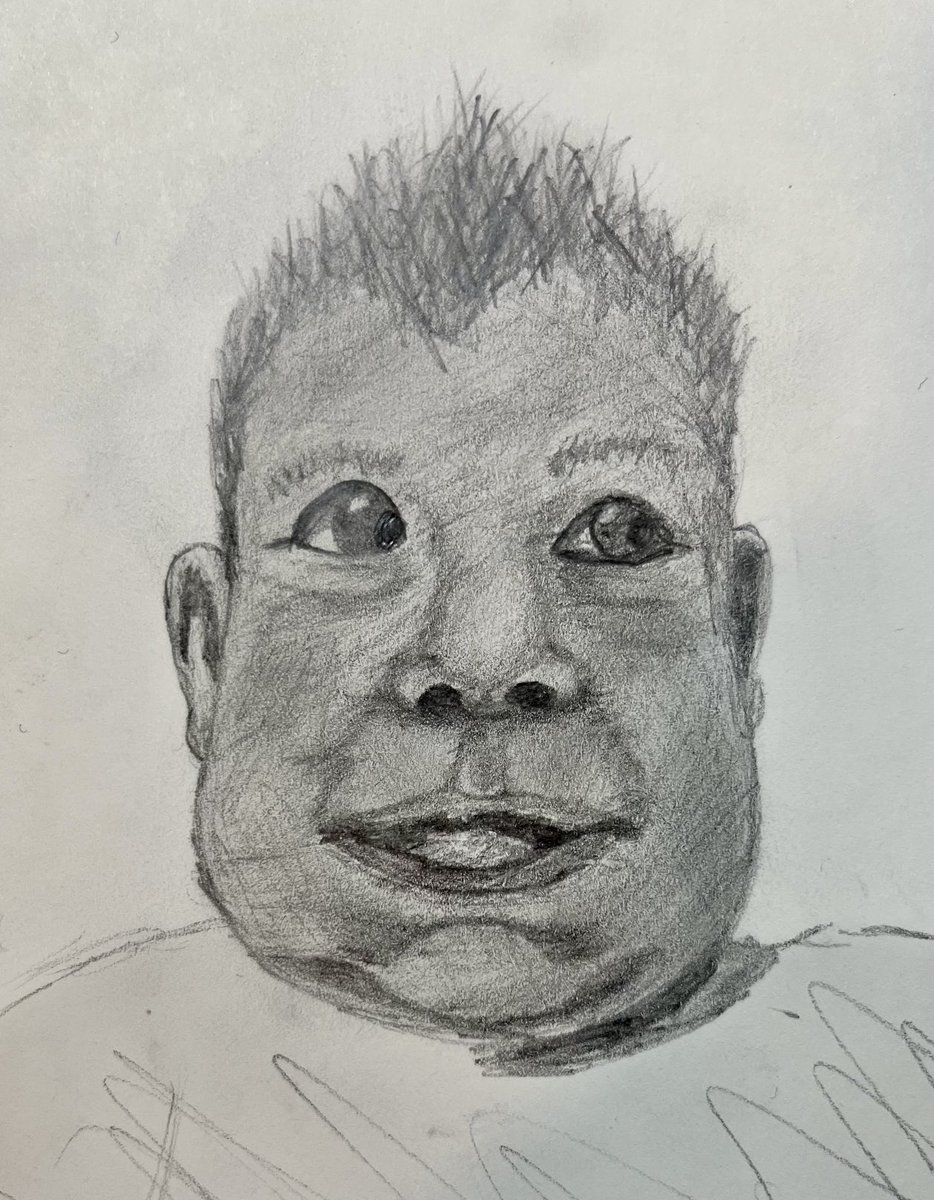 Sketch n°6: "Kid 2 feeling naughty" 😅 #sketch #pencil #portrait