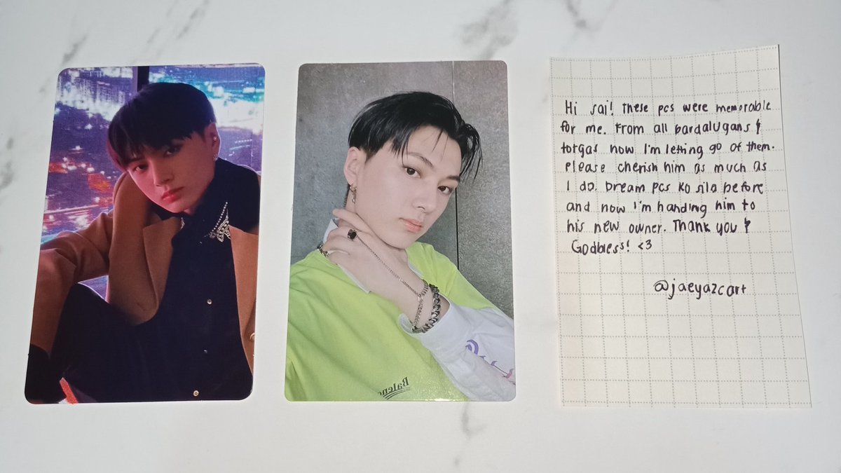 byngacc's tweet photo. π #sailisting
received jay fever pob and naver live pc thank you so much for letting me have them i almost cried reading @jaeyazcart message π i will cherish them as long as they're in my company possibly talk and hang out so they won't be bored here https://t.co/zFO1sXNdJ3