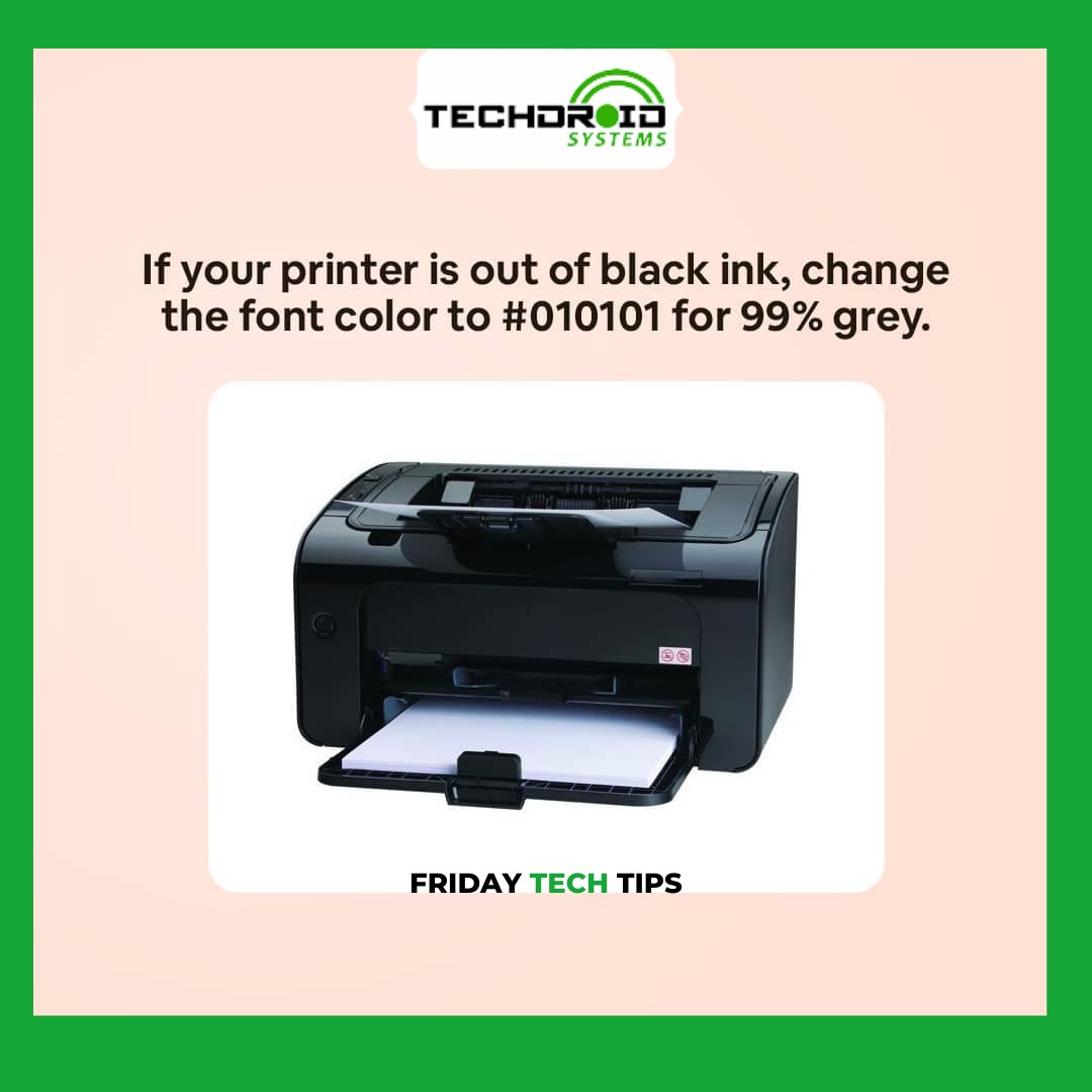 techdroidsystem's tweet image. Our Tech Tip for the week. Turning a bad situation into a not-so-bad one. Cool, right?😎

#techdroidsystem #techtips #tgif #igbo #osinbajo #unilorin #techfriday #techsolution