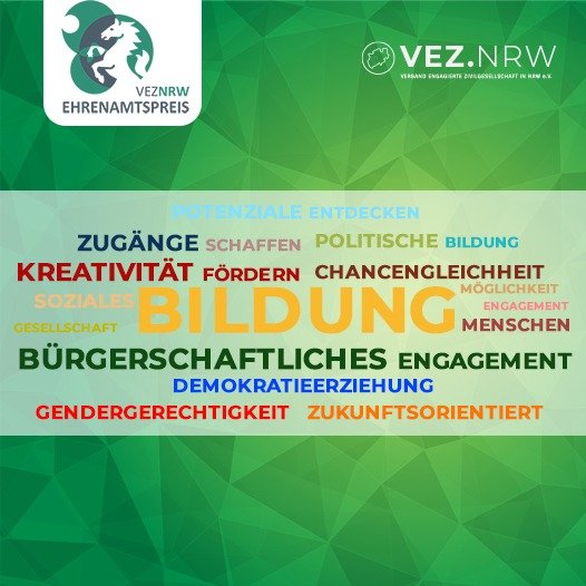 ehrenamtspreis's tweet photo. In der Kategorie Bildung werden spannende und zukunftsorientierte Projekte, die sich konkreten Herausforderungen wie der Chancengleichheit, der Gendergerechtigkeit und dem Einsatz geg. soziale Ungerechtigkeit stellen, gewürdigt.
https://t.co/UxEj9i8yCS
#NRW #Ehrenamt https://t.co/WmoT8B7MSz