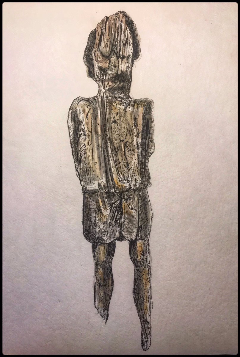richardhosgood's tweet photo. 1 of 3..Final contribution from me for #d4bdrawing 2022. The Roman wooden figure found by #InfraArchaeology in Buckinghamshire. Seen on the last episode of #DiggingforBritain : a magical piece of television. If you missed it - check here https://t.co/5F7UPFwtCy #archaeology https://t.co/earS0ZEL8s