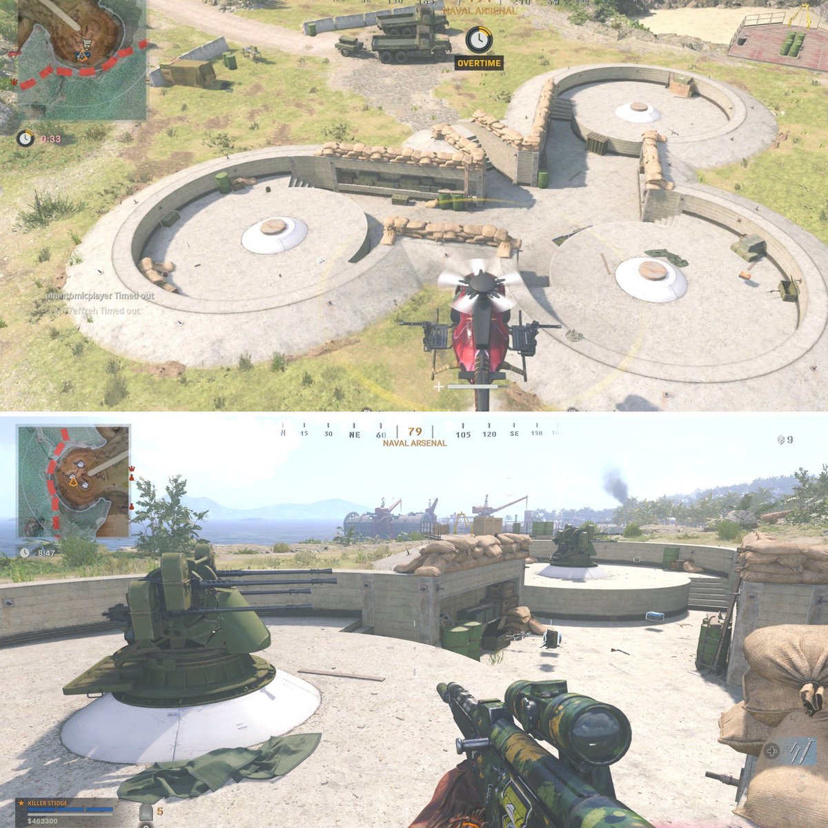 KillerStidge's tweet photo. These weren’t here in the normal Plunder mode and don’t appear in the BR mode either.
I guess they’ve been added to counter strike the OP planes. At least we know something is being added 👀 #WarzonePacificCaldera https://t.co/3cQdFyUJLz