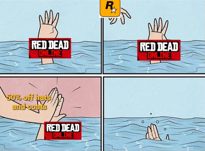 Omaze25666's tweet photo. @OnlyPVPCat If @RockstarGames is going to ignore us like a child, then as parents we should withhold their allowance
#BoycottRockstar

#SaveRedDeadOnline has been trending consecutively for 8 days straight. Rockstar/Take2 is well aware of our movement, but they're not interested to save #RDO https://t.co/1X5qzbAbA3
