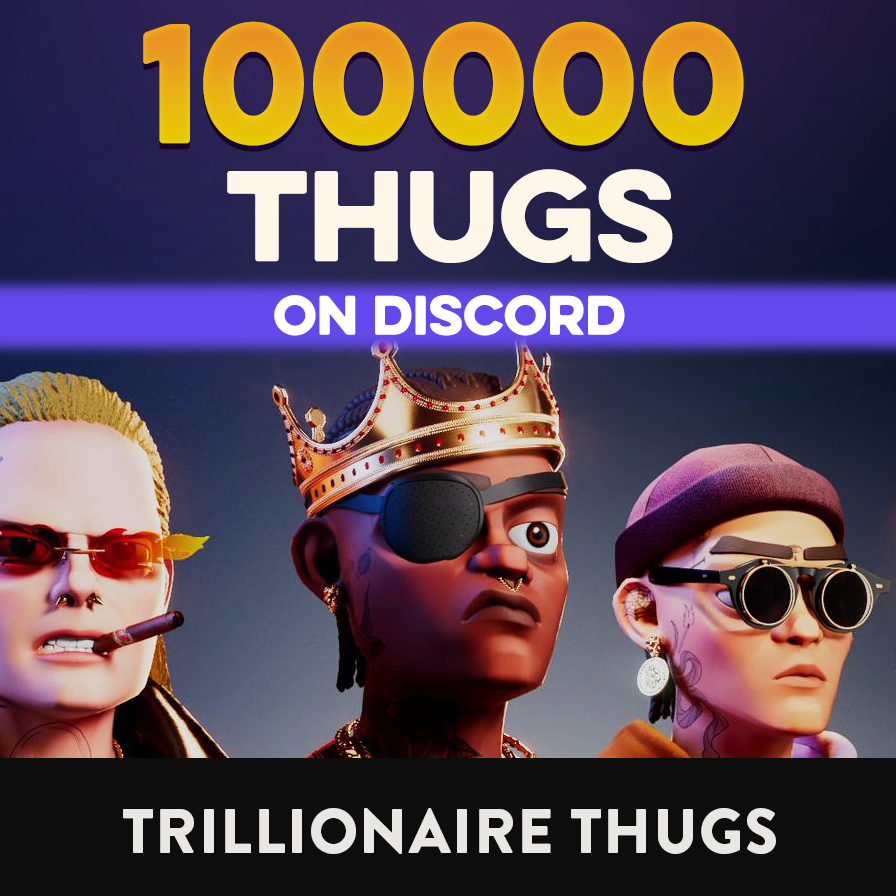 TThugsNFT's tweet image. 100,000+ Real Trillionaire Thugs on discord (link in bio) RT &amp;amp; Comment for a WHITELIST spot.... #Trillionairethugs