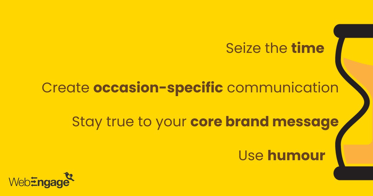 WebEngage's tweet photo. Do you know how to get #MomentMarketing right?
The key is to NOT hop on every trend!
Learn how you can leverage the power of #MarketingAutomation to design your next successful moment marketing campaign👇
https://t.co/H3gqeR6xdE
#Blog #LearnWithWebEngage #Martech #Trends https://t.co/OF9sBj0e6r