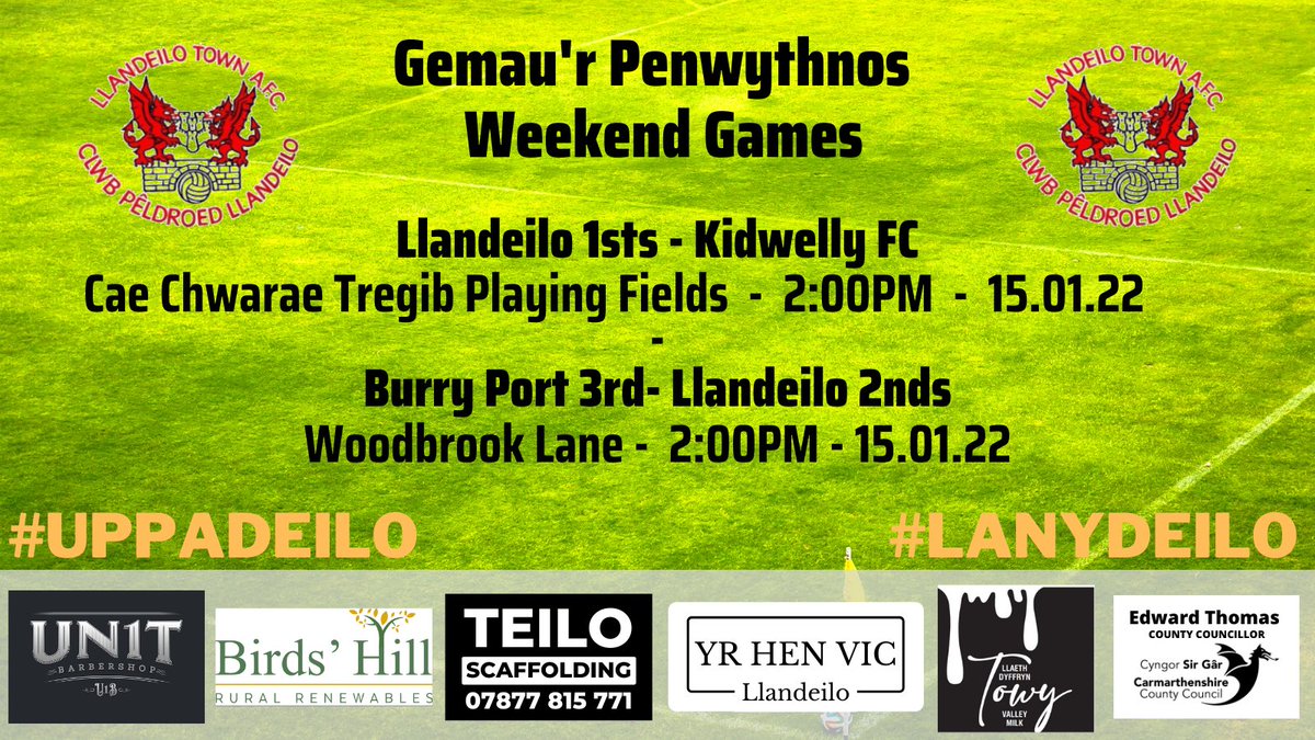 ⚽️ Gemau’r penwythnos ⚽️

#lanydeilo #uppadeilo