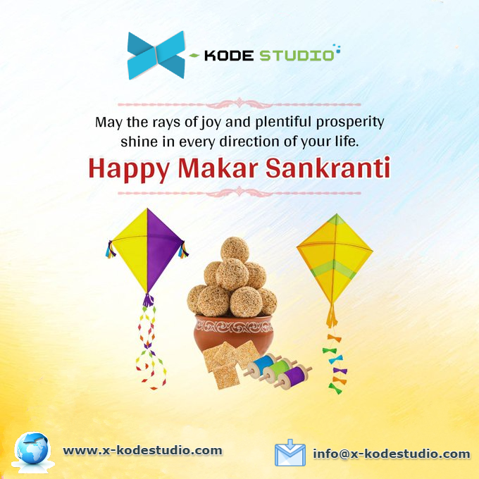 XKodeStudioLLP2's tweet image. May these festivals bring in new hopes, prosperity and good harvest in your lives. #HappyMakarSankranti