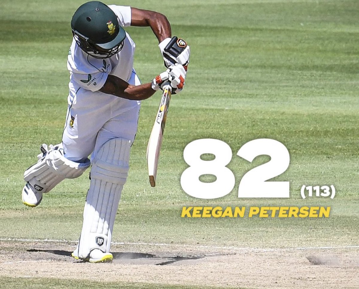 Pule15's tweet photo. #SAvsIND @SPORTATSABC great knock 🏏 @KeeganKP three half centuries in two matches 🔥. Keep up the good work champ 🙌🏻  The best is yet come 😊 Century on a background is calling 🗣 ur name https://t.co/hgKDOM5u4v