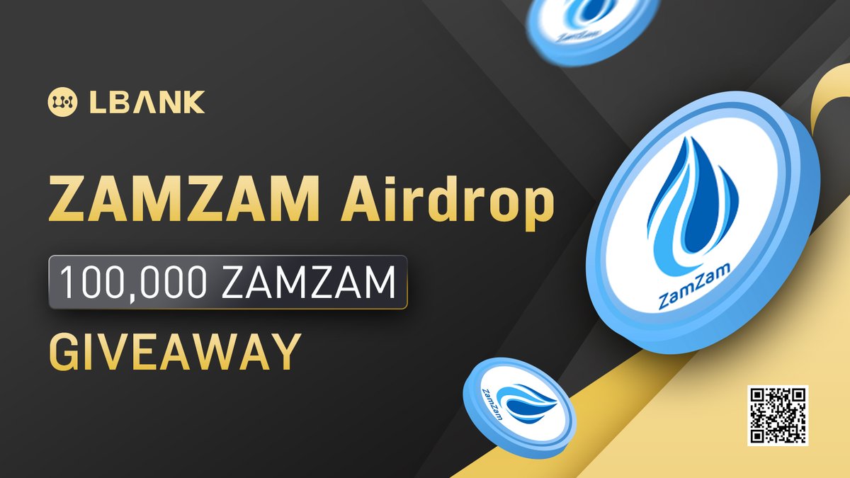 🚀 $ZAMZAM #Airdrops Day 2:

Quik 100,000 $ZAMZAM giveaway to 1⃣lucky winner!

Easy tasks:
🌟Follow me &amp; <a href="/ZamzamToken/">عملة زمزم ZAMZAM Token</a> 
🌟RT &amp; Comment

🔔Only for LBank $ZAMZAM holders! Payment will be to the LBank trading account!

⏰Draw in 20 hours!

#Crypto #Giveaway