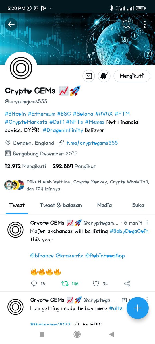 faridaC17's tweet photo. @GiveAwayHost @cryptogems555 Done https://t.co/8WnRPuWlZe