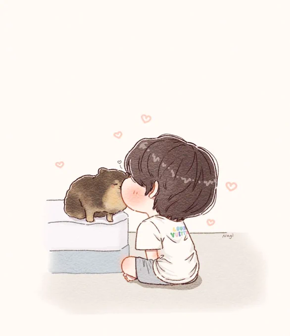 🐶🐻😘
#taehyung #Yeontan 