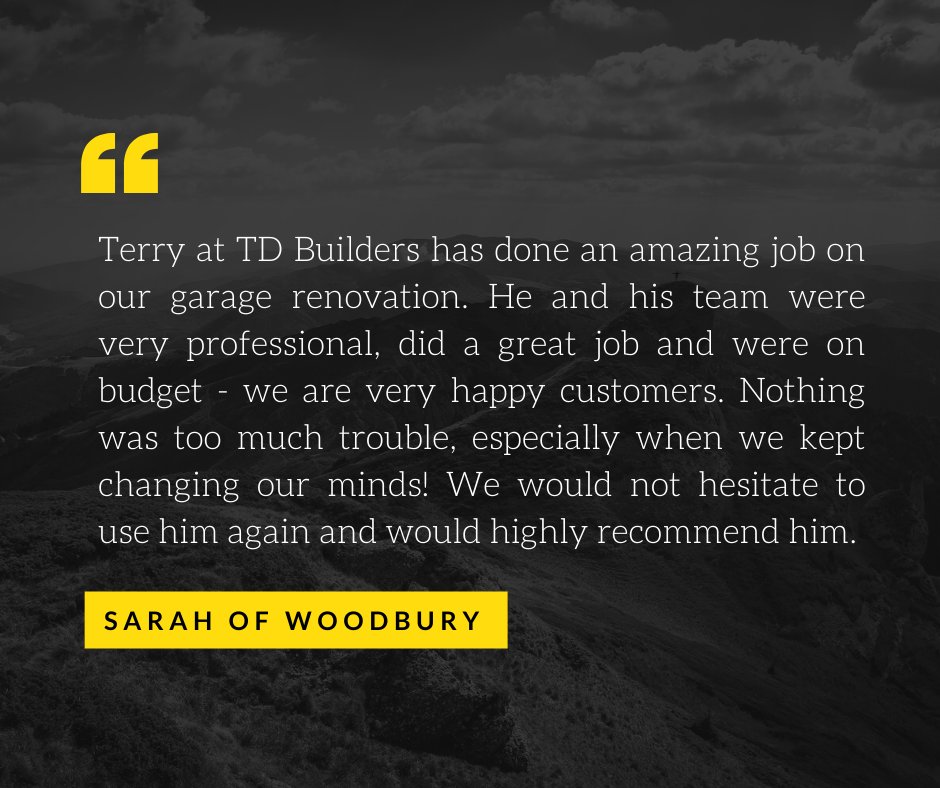 Loving all the reviews we get sent here at #OurLocalExpert. 

TD Builders of #Exeter has over 100 fantastic independent reviews to view: ow.ly/atqT50Hupmq

#ole #AskAnExpert #Devon #recommendations #reviews #LocalTrades #FeedbackFriday
