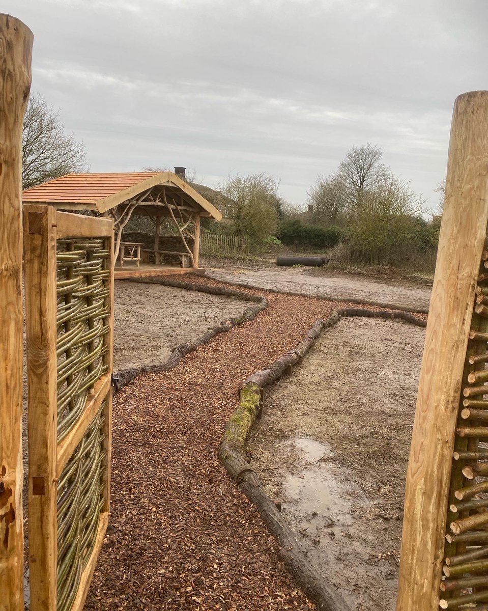 ArtisanStructur's tweet photo. We have just completed this outdoor classroom, canvass forest school structure, rustic furniture and willow fence construction at @gretton_school in Cambridge. It was great to collaborate with @WWood_Foxcotte The next phase involves building planters and sewing wildflower seeds. https://t.co/Hj6W8IoaSe