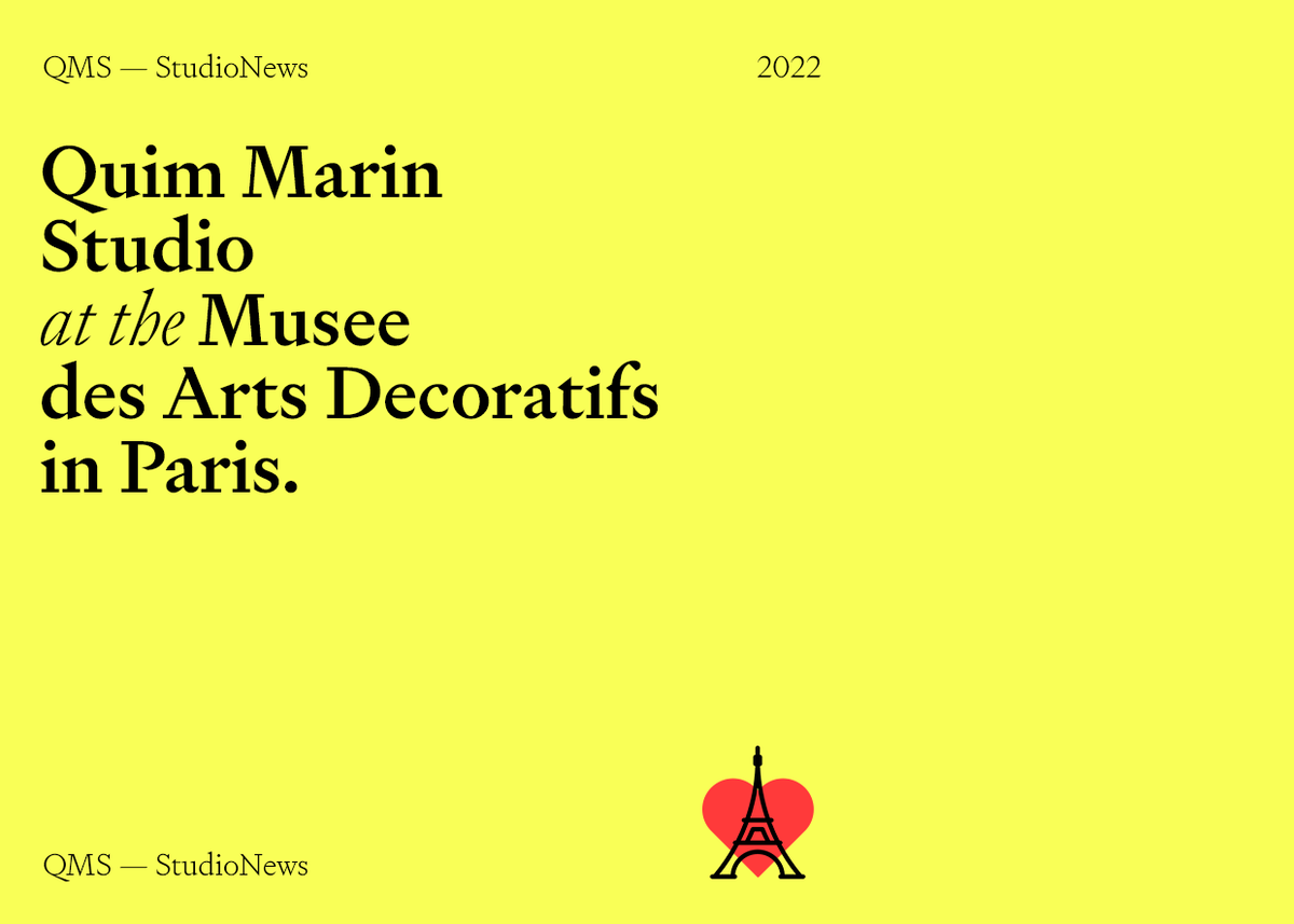 Quim Marin Studio at MAD Paris