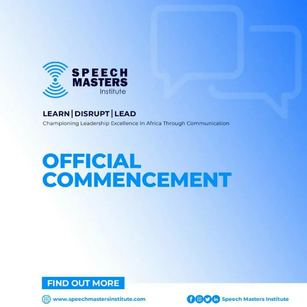 _Speechmaster's tweet photo. I'm much elated to finally announce the official commencement of the @speech_masters Institute.
2022 is the best year to accelerate your Leadership game through Effective Communication.
#LeadershipDevelopment #communication #speaking #writing #speechmasters https://t.co/hvlTvRvqt5