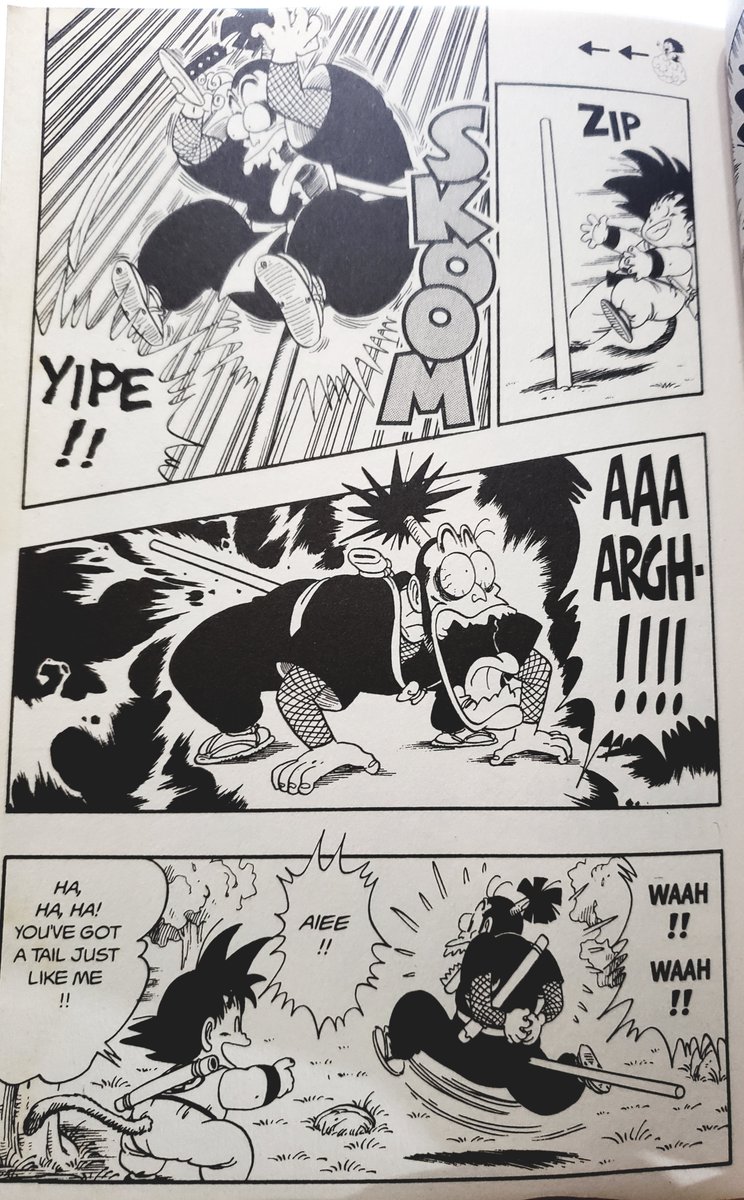 ElisaJGCC's tweet photo. "You've got a tail just like me!"

Goku to Sargent Major Purple in. Chapter 61 of Dragonball 

#DBQuotes #Goku #Dragonball https://t.co/hiDWvoqn6j