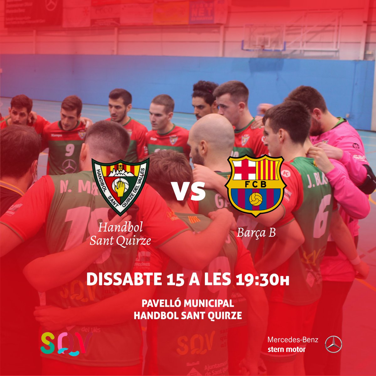 HSantQuirze's tweet photo. 🎙Dotzè partit de lliga dels nois a Divisió d’Honor Plata.

🗓Dissabte 15/01
⌚️19:30h
🆚 @fcbhandbol B
🏆Jornada 12
🏟Complex esportiu Can Casablanques
📺 En streaming per @xala_cat 

Molta sort nois!

💚❤️ https://t.co/noJr1HxpfR
