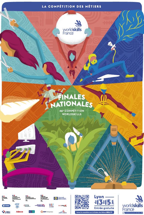 La phase 2 des finales nationales de la 46e compétition #WorldSkills bat son plein ! 3 jours pour découvrir les #métiers et la passion ! Retrouvez l’ONISEP sur le Skills Village et son kit pédagogique pour explorer les métiers en compétition : bit.ly/3qeBJcO